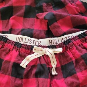 Hollister Plaid Pajama Bottoms - Red and Black